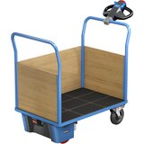 eurokraft pro ploski voziček z električnim pogonom, 3 visoke stene iz mdf, dxšxv 1420 x 700 x 1300 mm | Shoptok.si