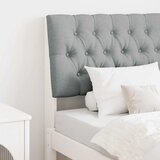 vidaXL Tapecirano vzglavje Svetlo siva 80 cm Masivno borovo les | Shoptok.si