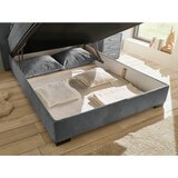 MID.YOU POSTELJA Z VZMETNICO 120 cm x 200 cm , tekstil, leseni material antracit | Shoptok.si