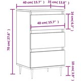  Komoda bijela 40 x 35 x 70 cm od konstruiranog drva | shoptok.hr