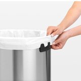 Brabantia Jeklen koš za smeti v mat srebrni barvi 60 l Push Bin – | Shoptok.si