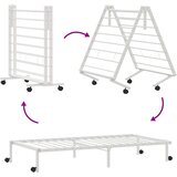  Okvir kreveta bez madraca sklopivi bijeli 90x200 cm čelik | shoptok.hr