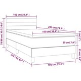 vidaXL Box spring postelja z vzmetnico temno rjava 100x200 cm blago | Shoptok.si