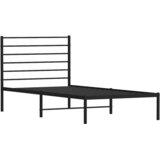  Metalni okvir za krevet s uzglavljem crni 80x200 cm | Eponuda.com