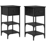  Noćni ormar s ladicama 2 pcs Crni hrast 33.5 x 36 x 70 cm | Eponuda.com