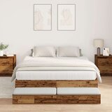  Krevet s prostorom za pohranu Staro drvo Masivno drvo 140 x 190 cm | shoptok.hr