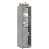  Visoka komoda sa staklenim vratima boja betona 35 x 37 x 142 cm | Eponuda.com