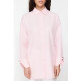 Trendyol Light Pink Cuff Detailed Woven Shirt Cene