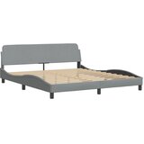 Krevet s madracem Dover svjetlosivi 180x200 cm od tkanine | Eponuda.com