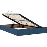  Krevet S LED lampica s uzglavljem Plava 140 x 190 cm tkanina | shoptok.hr