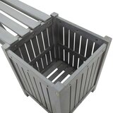 vidaXL Vrtna klupa s 2 sadilice 150 cm masivno bagremovo drvo siva | shoptok.hr
