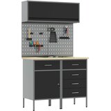  Set radnih ormarića s ladicama s policom s pohranom 5 pcs Crna | Eponuda.ba