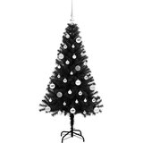 vidaXL Božično drevo med 150 LED z stojalom Črna 150 cm PVC | Shoptok.si