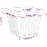  Kvadratna saksija za cvijeće 6 pcs Crvena cigla - Crvena cigla 33 x 33 x 26 cm 6 | shoptok.hr