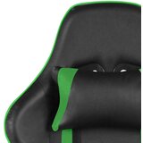 vidaXL Okretna igraća stolica s osloncem za noge zelena PVC | shoptok.hr