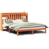 vidaXL Krevet s regalom za knjige bez madraca 180x200 cm od borovine | shoptok.hr