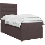  Boxspring krevet s madracem Tamno smeđa 90 x 200 cm Tkanina | shoptok.hr