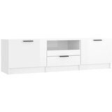 Maison Chic TV omarica - TV stojalo - Televizijska omarica visok sijaj bela 140x35x40 cm konstruiran les, (21699003) Cene