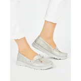 SEASTAR Silver comfortable faux leather loafers