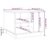  Stolić za kavu crni 55 x 55 x 43 cm od iverice | Eponuda.com