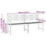  Vanjska klupa Prirodna 180 x 56 x 90 cm Čvrsto drvo akacije | shoptok.hr