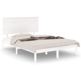 The Living Store Posteljni okvir bel iz trdne borovine 140x190 cm - Posteljni Okvir, (21531038) | Shoptok.si