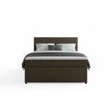MID.YOU BOXSPRING POSTELJA 140 cm x 200 cm , tekstil, leseni material rjava | Shoptok.si