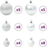  Umjetna preddekorirana božićna jelka srebrna 120 cm PET | Shoptok.si