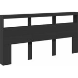 Ormarić za uzglavlje s LED svjetlima crni 200 x 17 x 102 cm | Eponuda.com