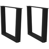  Noge za klub stolić V-oblika 2 kom Crne 60 x (42-43,3) cm Čelik | Shoptok.si