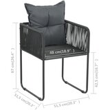  9-dijelni vrtni blagovaonski set od PVC ratana crni | shoptok.hr