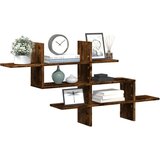 vidaXL Zidna polica boja hrasta 124,5x18x60,5 cm konstruirano drvo | shoptok.hr