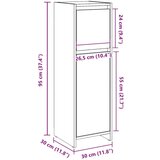 vidaXL Kopalniška omarica starinski les 30x30x95 cm iverna plošča | Shoptok.si