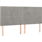  Posteljni okvir z vzglavjem svetlo siv 200x200 cm žamet, (20735543) | Shoptok.si