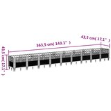  Vrtna sadilica s klinovima plava siva 363,5x43,5x43,5 cm PP | shoptok.hr