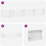 vidaXL Vrata za pse s vratašcima 8 panela sklopiva 640 cm drvo topole | shoptok.hr
