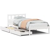 Maison Chic Postelja za odrasle - Posteljni Okvir brez vzmetnice bel 75x190 cm trdna borovina, (22082483) | Shoptok.si