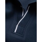 Ombre Men's pique knit polo shirt without buttons - navy blue | Shoptok.si
