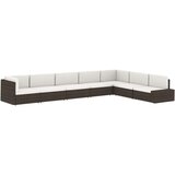 vidaXL Modularna kutna sofa od poliratana siva | shoptok.hr