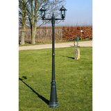 vidaXL Vrtna stupna svjetiljka 215 cm tamnozelena/crna aluminijska | shoptok.hr