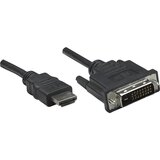 Manhattan HDMI / DVI Priključni kabel [1x Muški konektor HDMI - 1x Muški konektor DVI, 24 + 1 pol] 1 m Crna Cijene