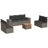  The Living Store Vrtna sedežna garnitura 8-delna z blazinami siv poli ratan - Vrtna Sedežna Garniture, (21459331) | Shoptok.si