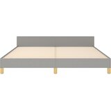  Okvir za krevet bez madraca svjetlosivi 160 x 200 cm od tkanine | shoptok.hr