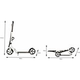 Sklopivi romobil za djecu i mlade – kotači 200 mm, podesiva visina 91-101 cm | shoptok.hr