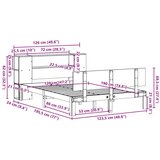  Krevet s regalom z knjige bez madraca bijeli 120x190cm borovina | shoptok.hr