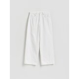 Reserved Wide leg traperice - bijela | shoptok.hr