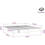  Okvir za krevet s oprugom tamnosmeđi 160x200 cm od tkanine | shoptok.hr