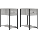 Maison Chic Dvo delni komplet Nočne omarice - Nočne mize siva sonoma 30x60x60 cm inženirski les, (21689610) | Shoptok.si