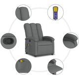 Masažna fotelja tamno siva tkanina - Tamno siva 1 Ručno guranje unatrag | shoptok.hr
