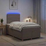  Boxspring krevet s madracem Sivosmeđa 120 x 190 cm Tkanina - Sivosmeđa 120 x 190 cm Dizajn linija | shoptok.hr